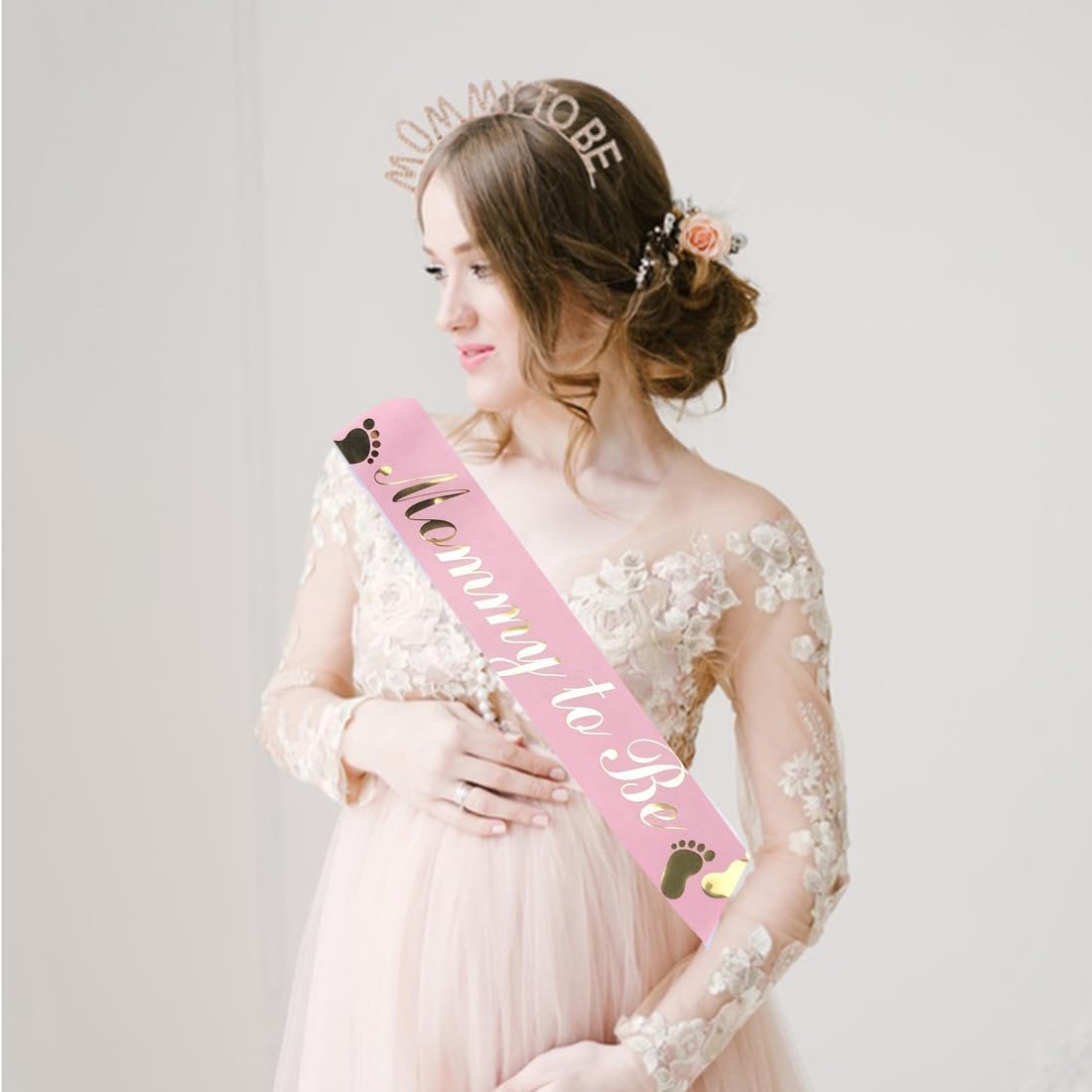 SJBAUTYO Set Baby Shower Fascia e Sash 3 Pezzi