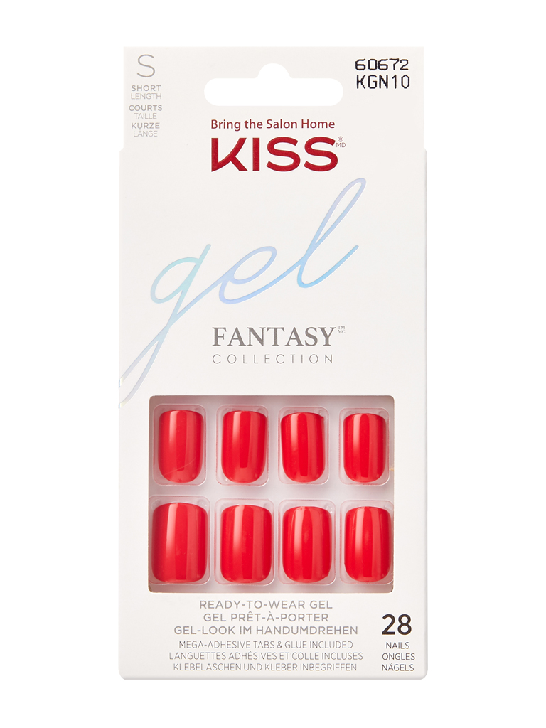 KISS Gel Fantasy Whatever unghie finte 28 pz effetto gloss