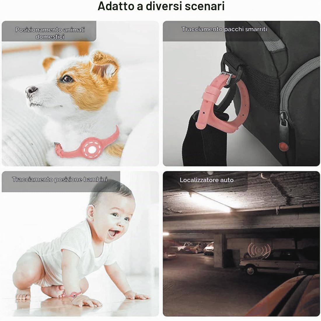 SJBAUTYO Collare Gatto Silicone AirTag 35 cm Antistrozzo