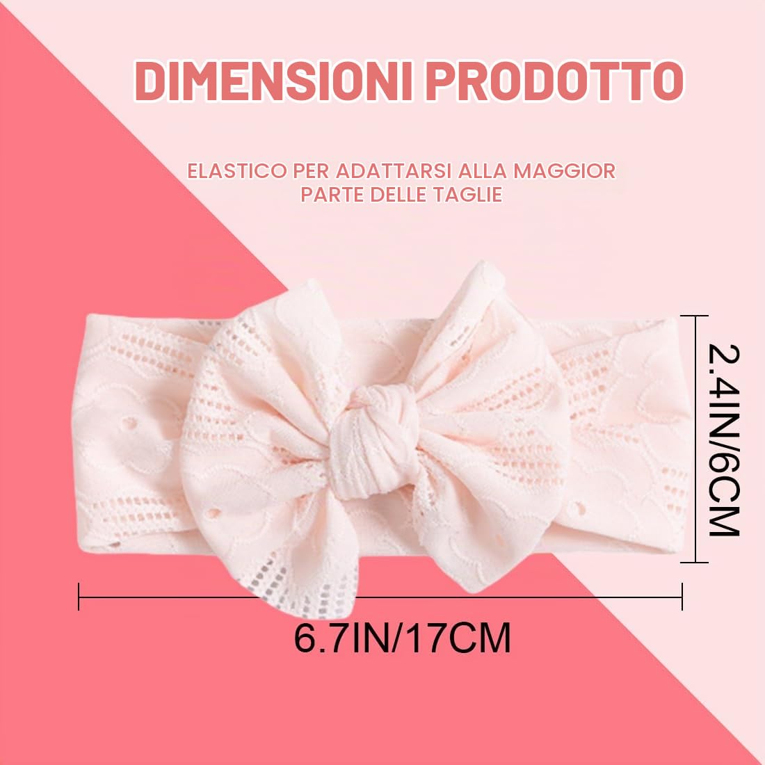 SJBAUTYO Fasce Capelli Neonata Nylon Fiocco 3 Pezzi Elastiche