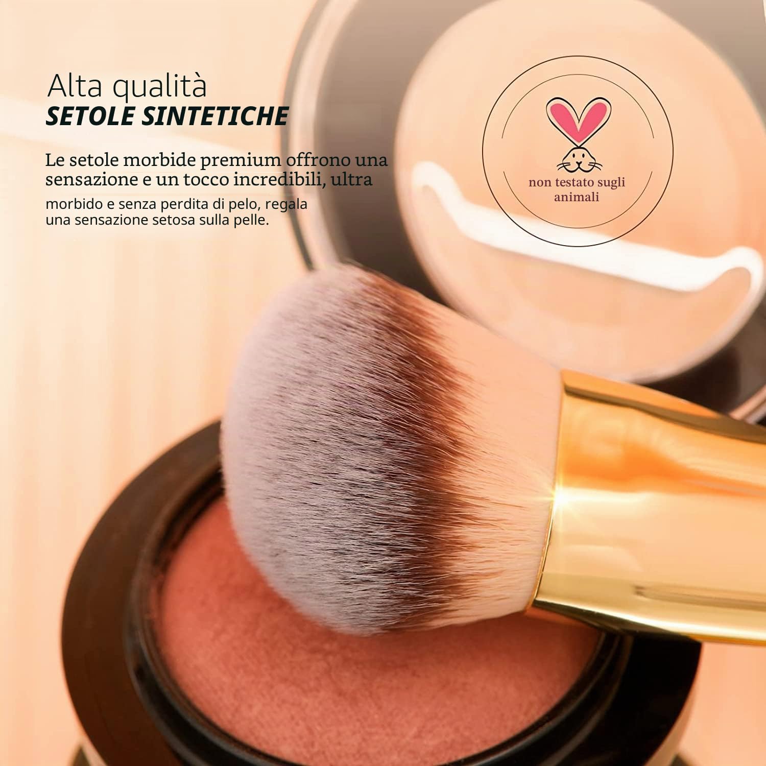 DUcare Foundation Pennello Contouring Bronzer Oro Doppia Punta