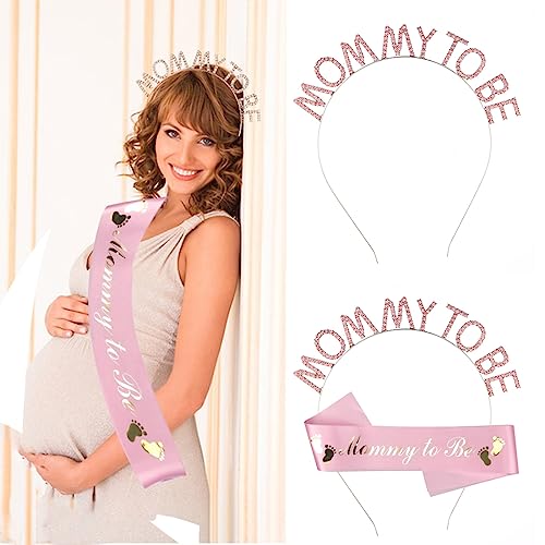 SJBAUTYO Set Baby Shower Fascia e Sash 3 Pezzi