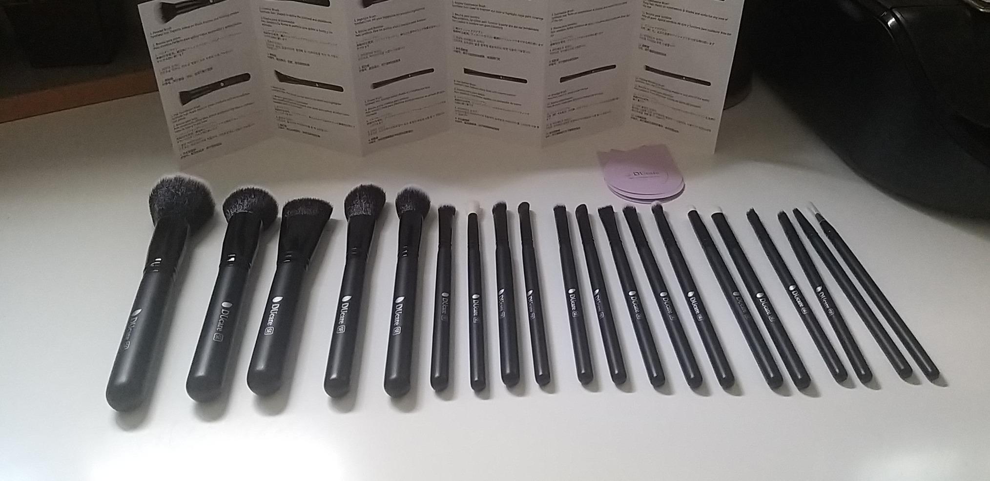 DUcare Set 20Pz Pennelli Trucco Nero fibre sintetiche
