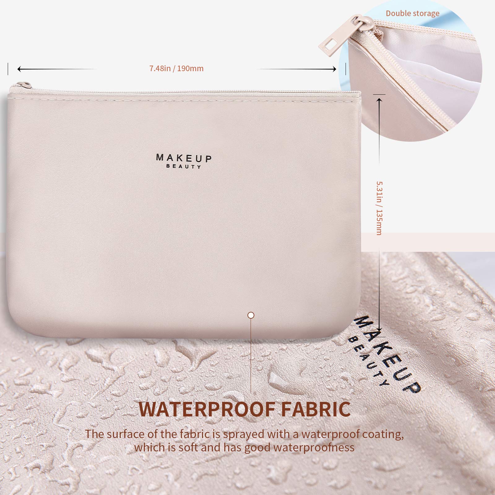 DUcare Borsa Trucco Viaggio Blu con Pochette 23,5 cm