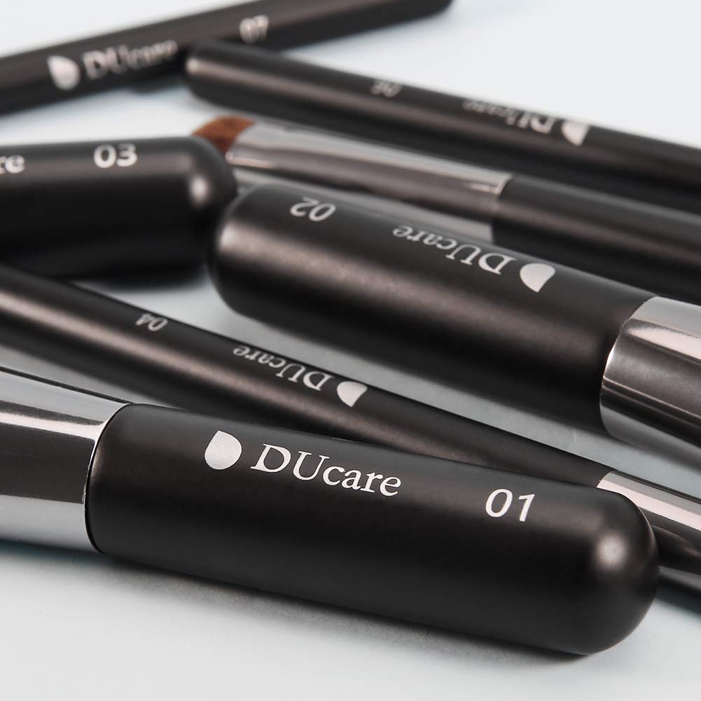 DUcare Set 7 Pennelli Trucco con Borsa Fibra Sintetica