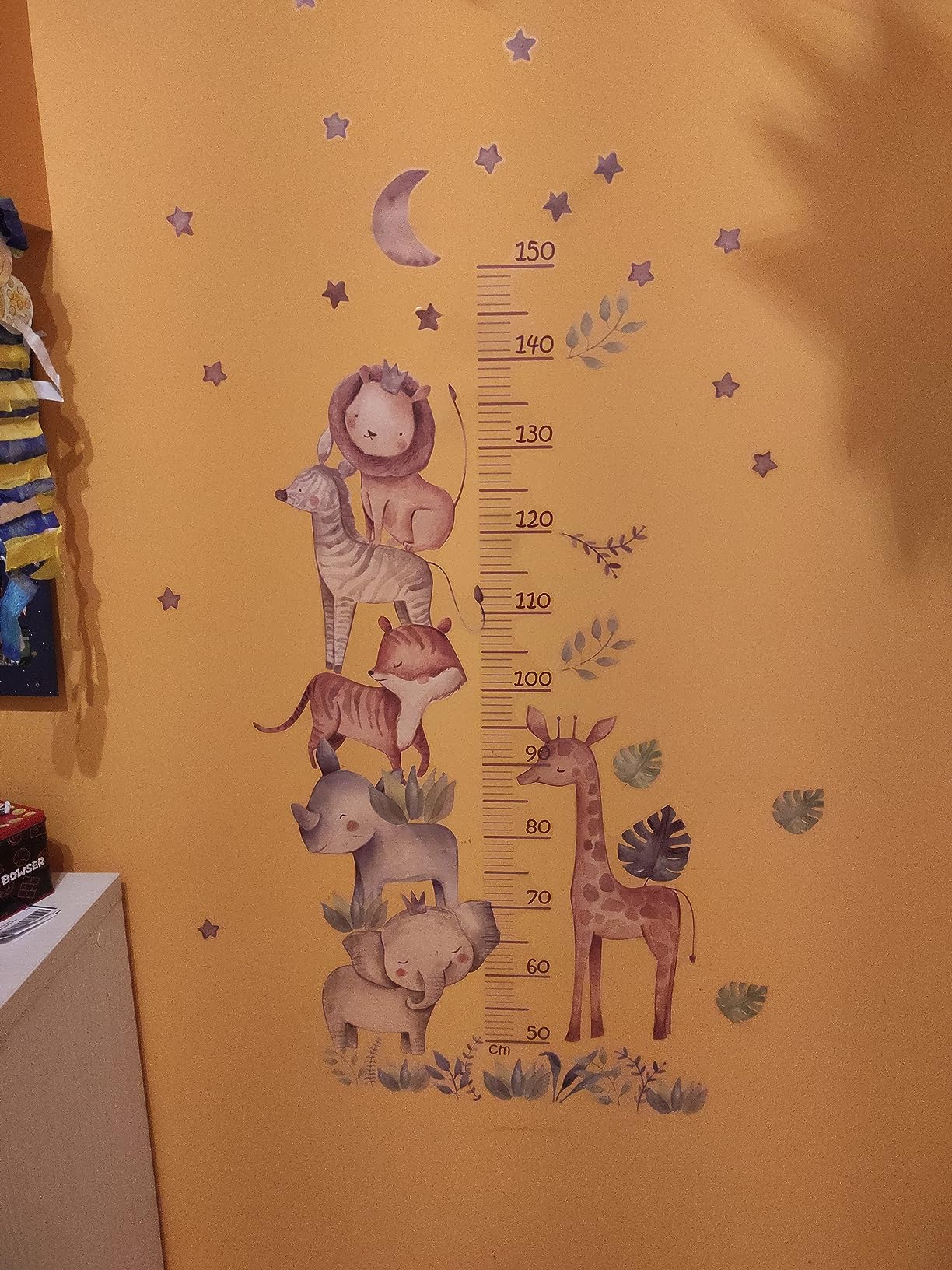 SJBAUTYO Metro Altezza Bambini adesivo animali 112x62cm