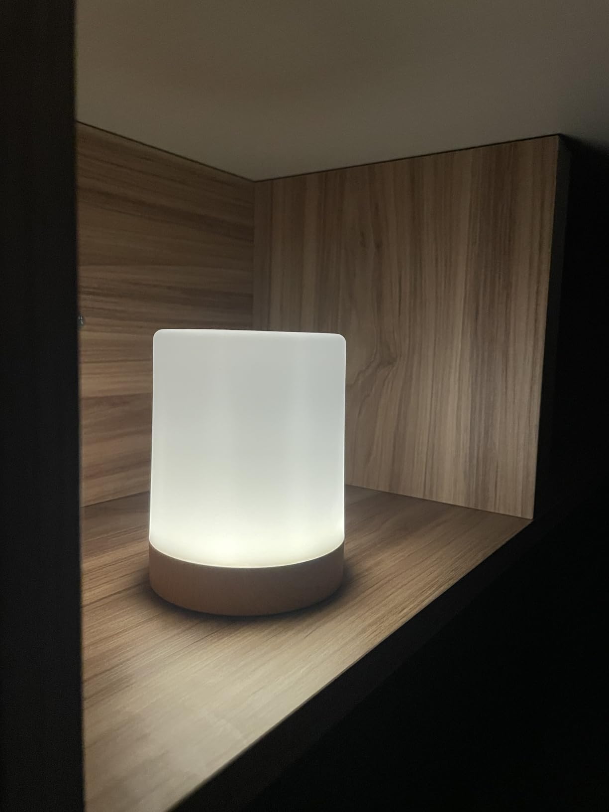 Auxmir Lampada da Comodino LED Touch Marrone 3000mAh