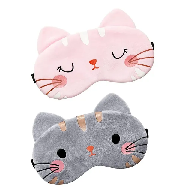 SJBAUTYO 2 Maschere Notte Animali Morbide Oscuranti