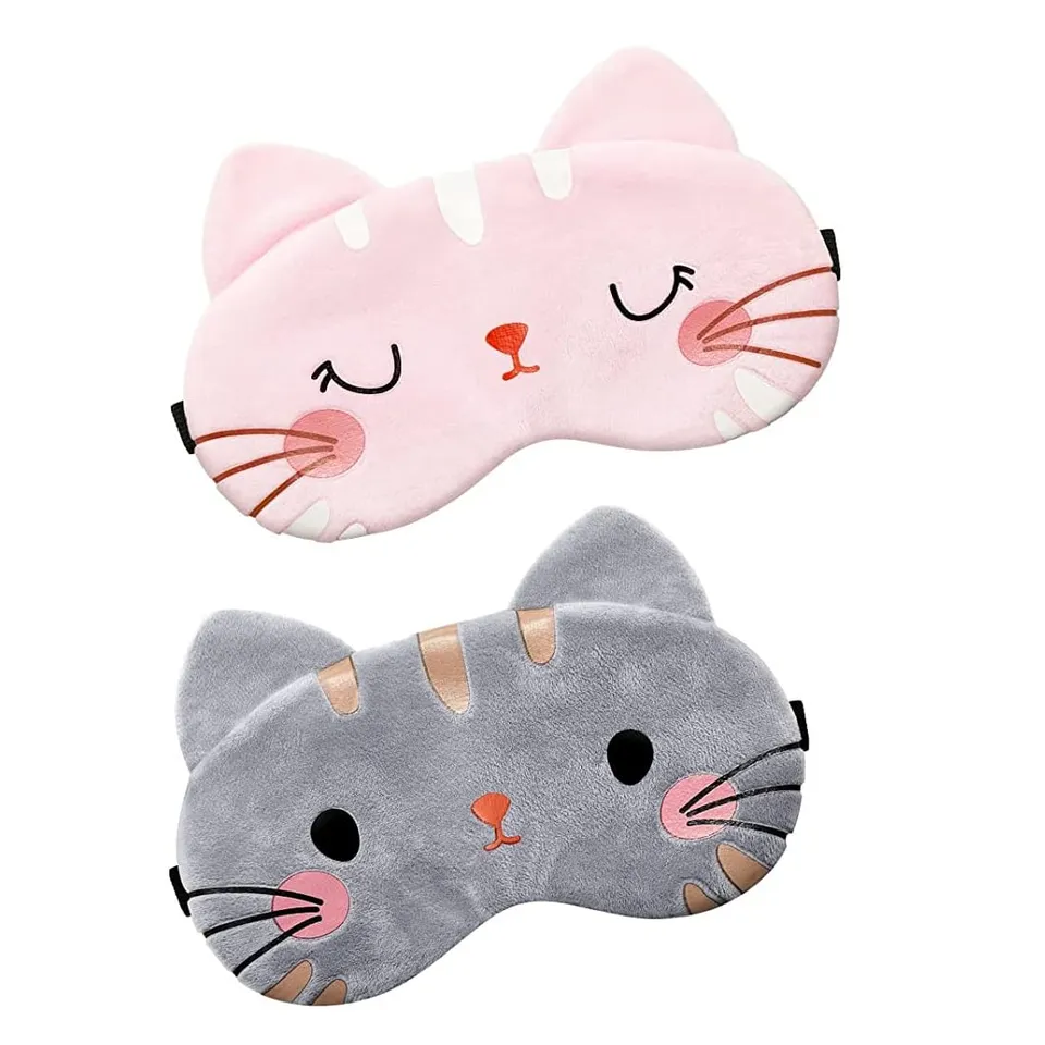 SJBAUTYO 2 Maschere Notte Animali Morbide Oscuranti