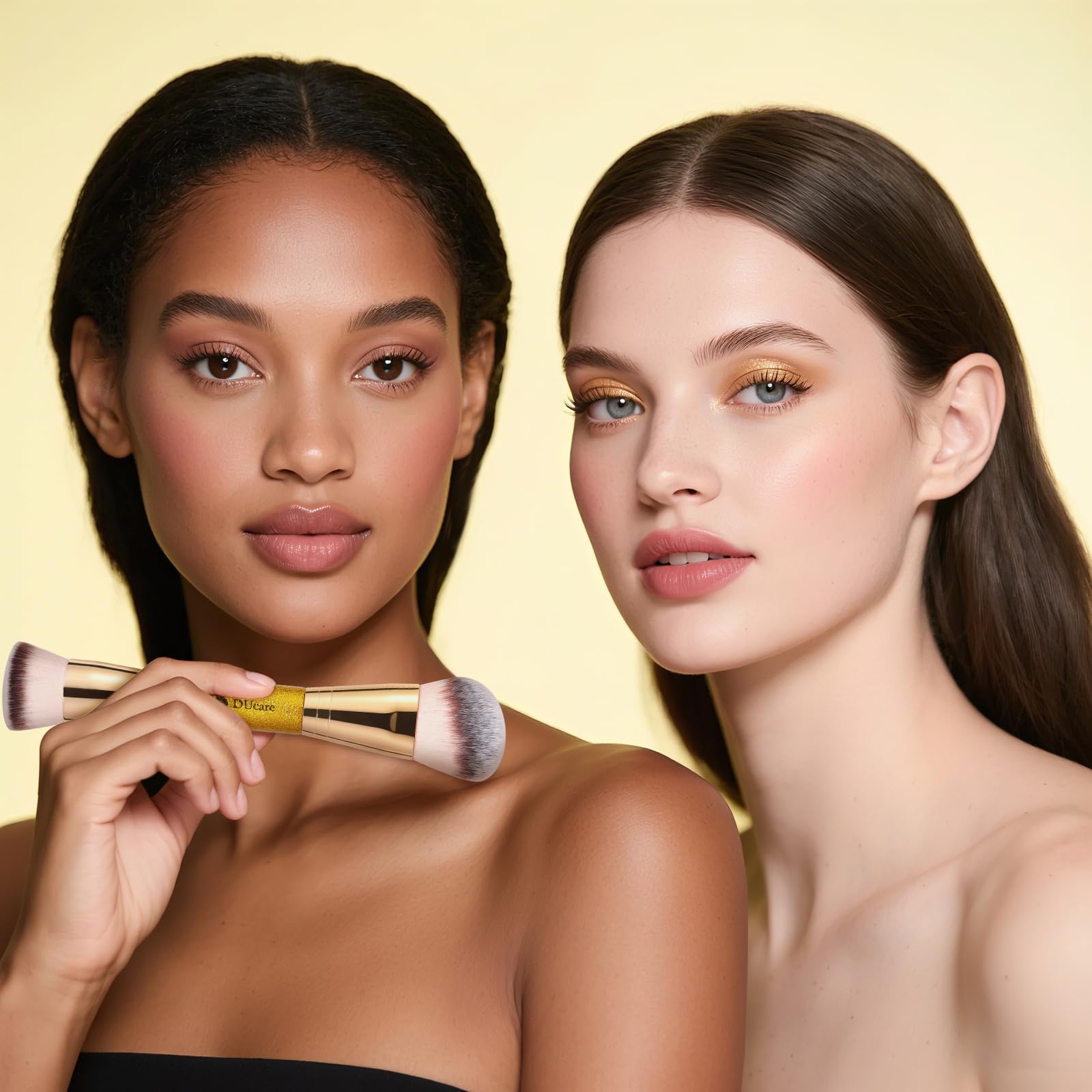 DUcare Foundation Pennello Contouring Bronzer Oro Doppia Punta