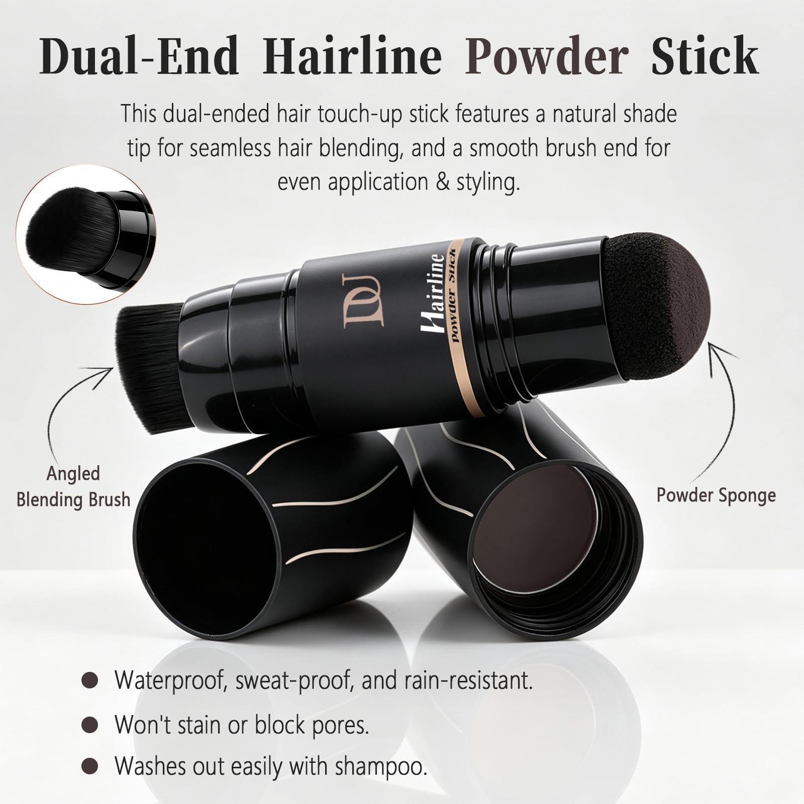 DUcare Stick Polvere Ritocco Capelli Marrone Scuro Waterproof