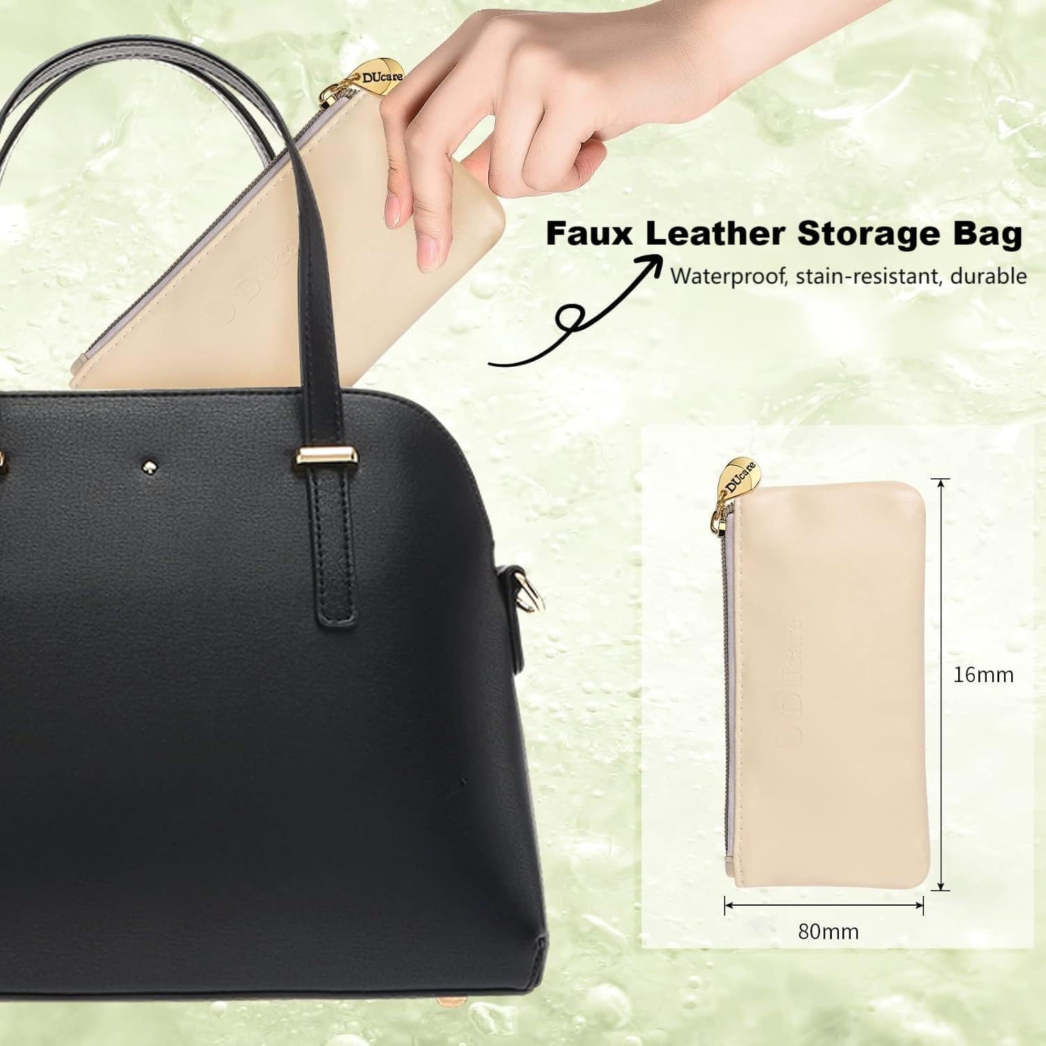 Ducare set pennelli trucco viaggio 5 pezzi mini con borsa