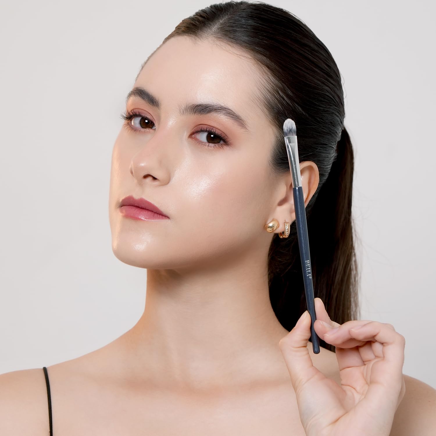 BEILI Set Pennelli Trucco 15 Pezzi Vegani Grigi