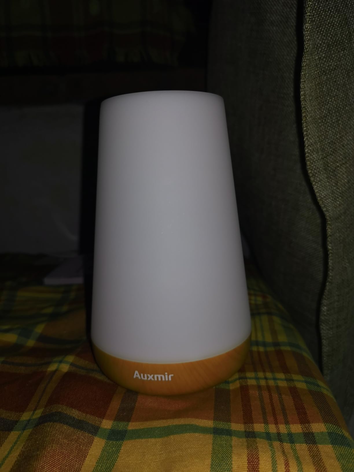 Auxmir Lampada da Comodino Touch Marrone LED RGB Ricaricabile