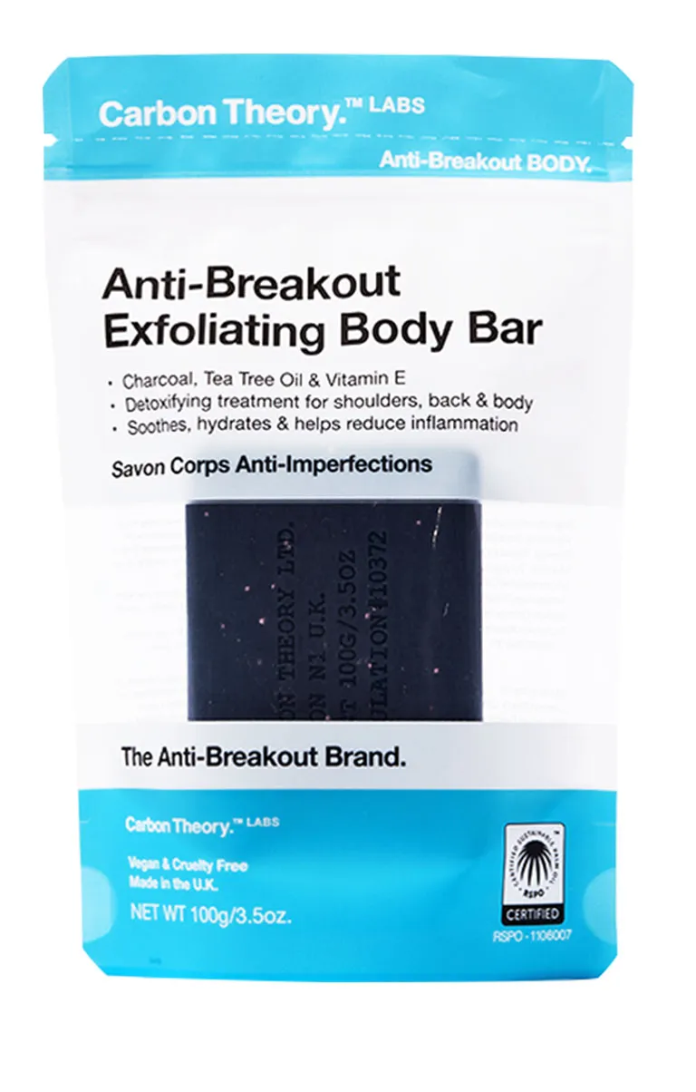 Carbon Theory Anti-Breakout saponetta corpo esfoliante 100 g