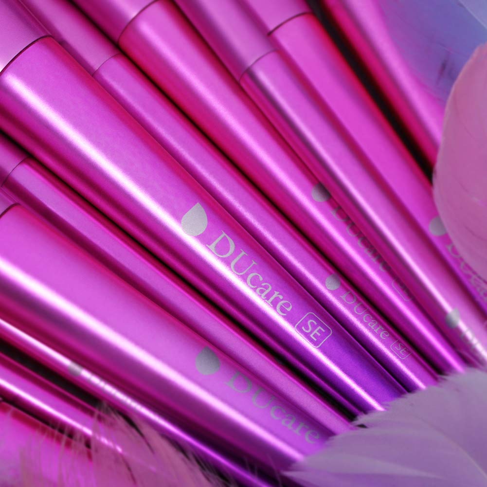 DUcare Set 15 Pennelli Trucco Rosa Fibra Sintetica