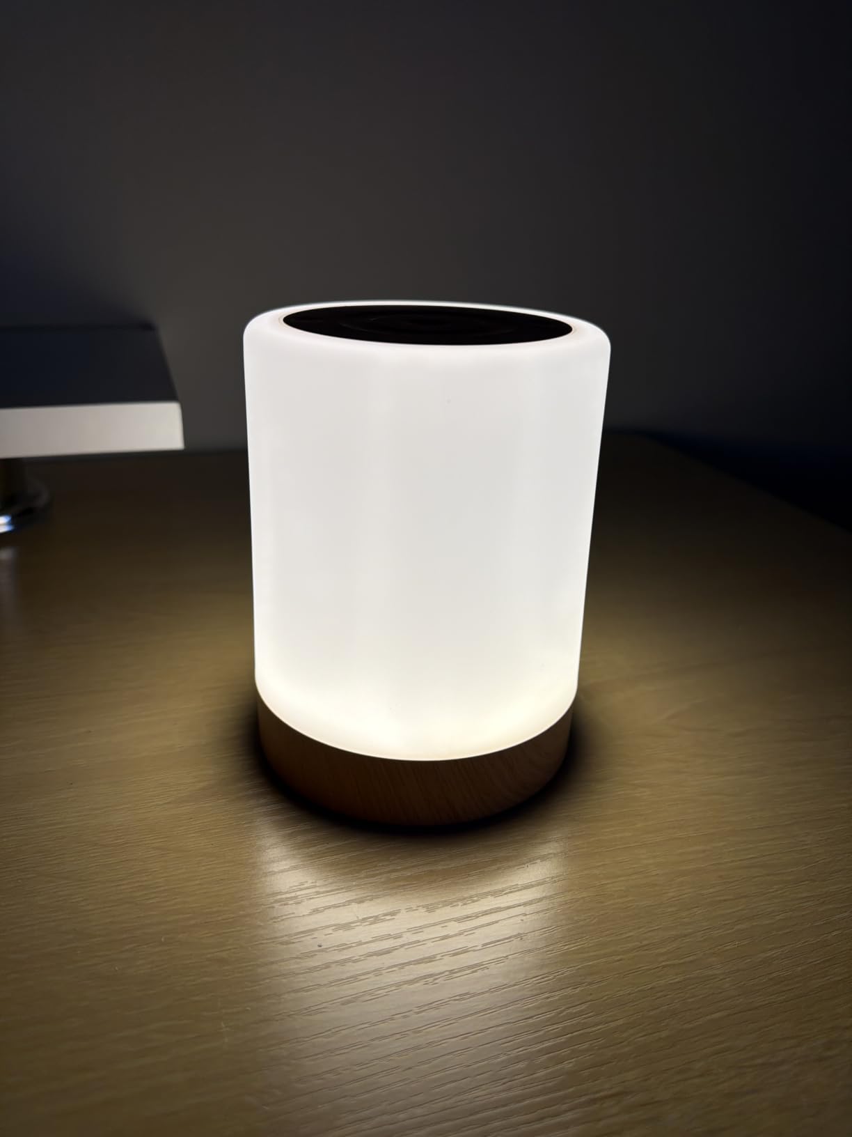 Auxmir Lampada da Comodino LED Touch Marrone 3000mAh