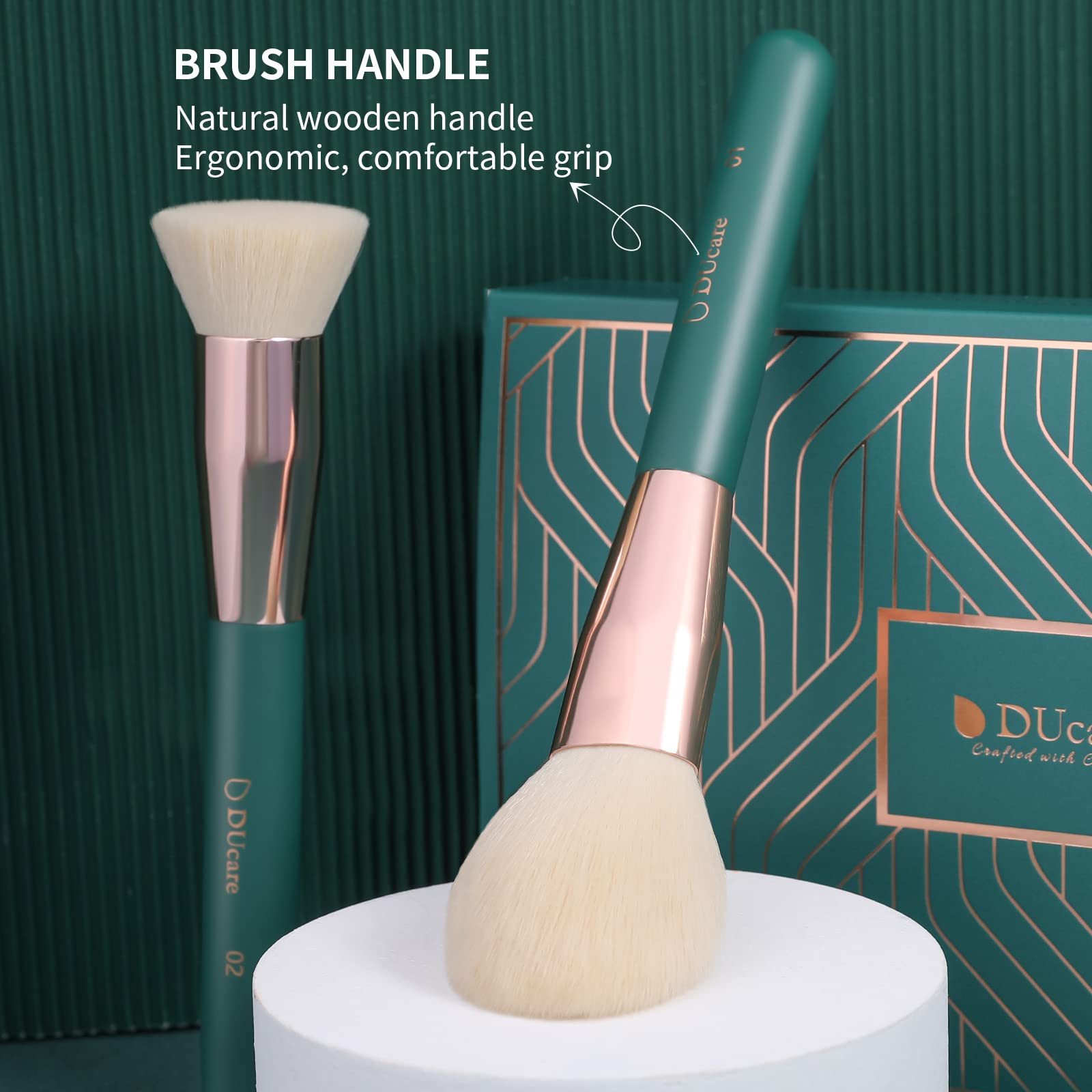 DUcare Set 20 Pennelli Trucco Nero Kabuki Vegano