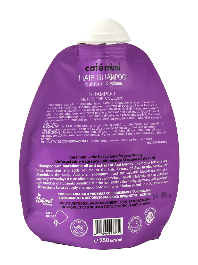 Café Mimi 2815 Shampoo Nutrizione e Volume 250 ml