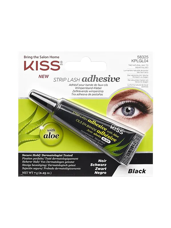 KISS KPLGL04C colla ciglia finte nera 7g aloe vera