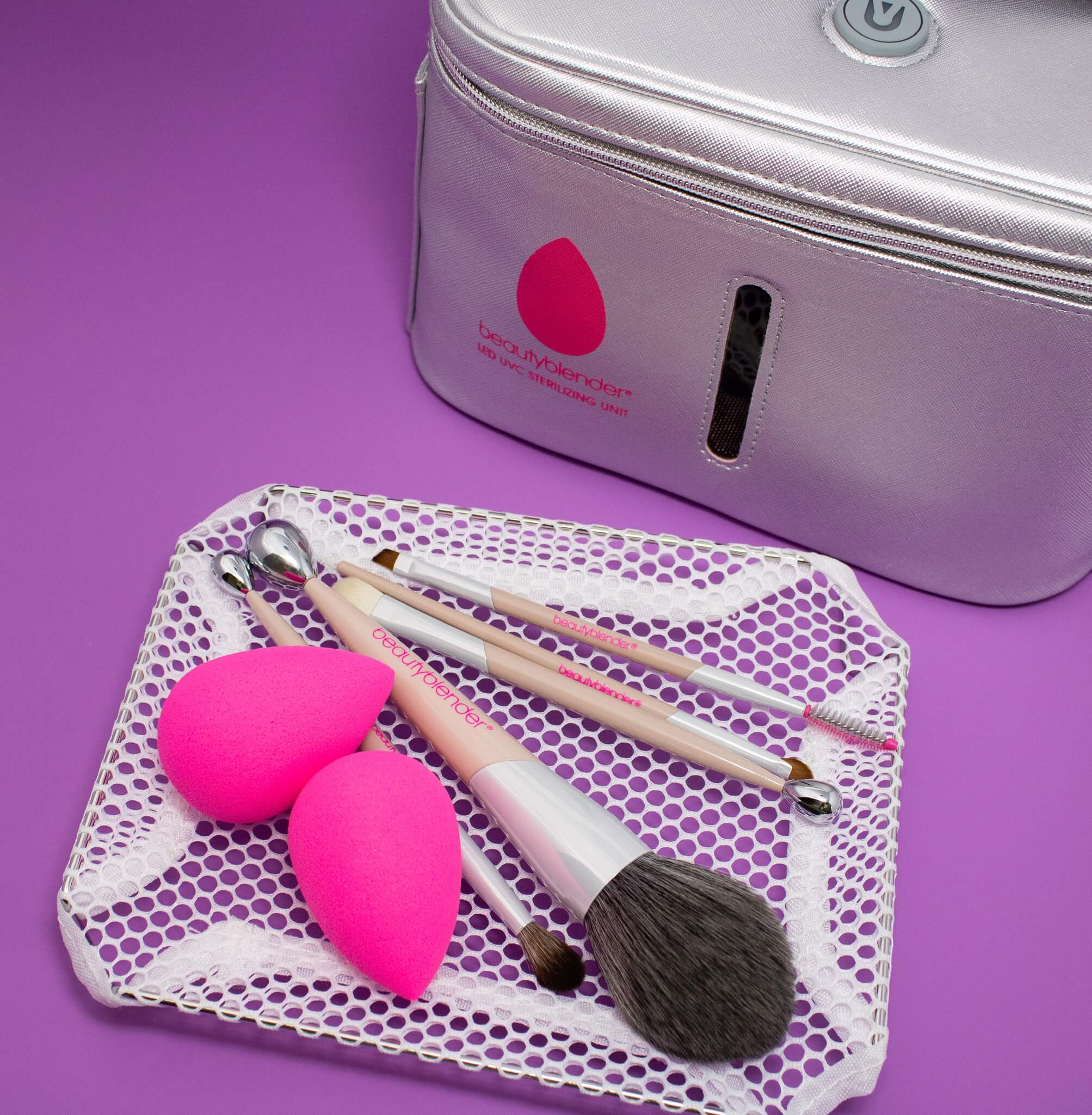 Beautyblender UV Sterilization Case custodia argento