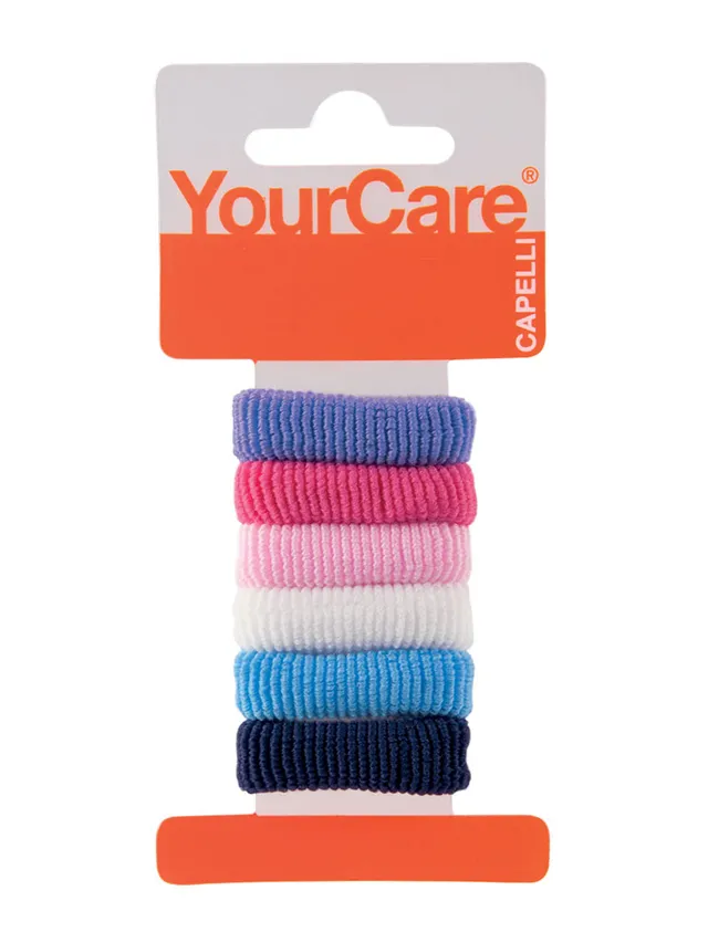 Simca YourCare 7037COL elastici capelli spugna 6 pezzi medium colorati