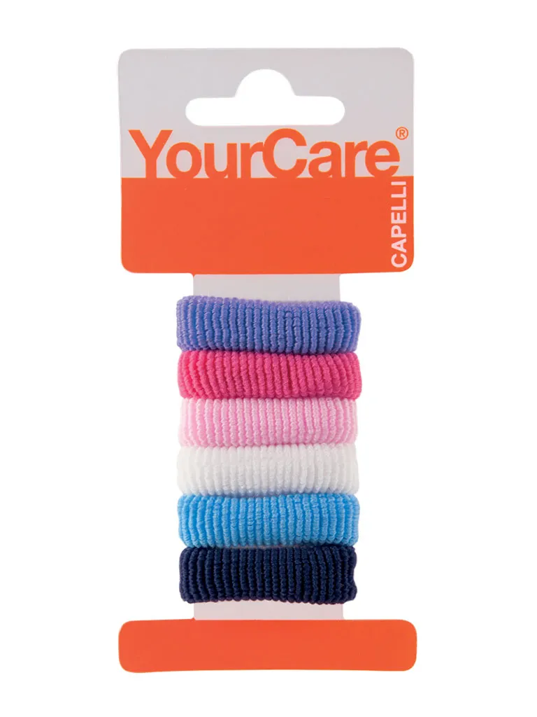 Simca YourCare 7037COL elastici capelli spugna 6 pezzi medium colorati