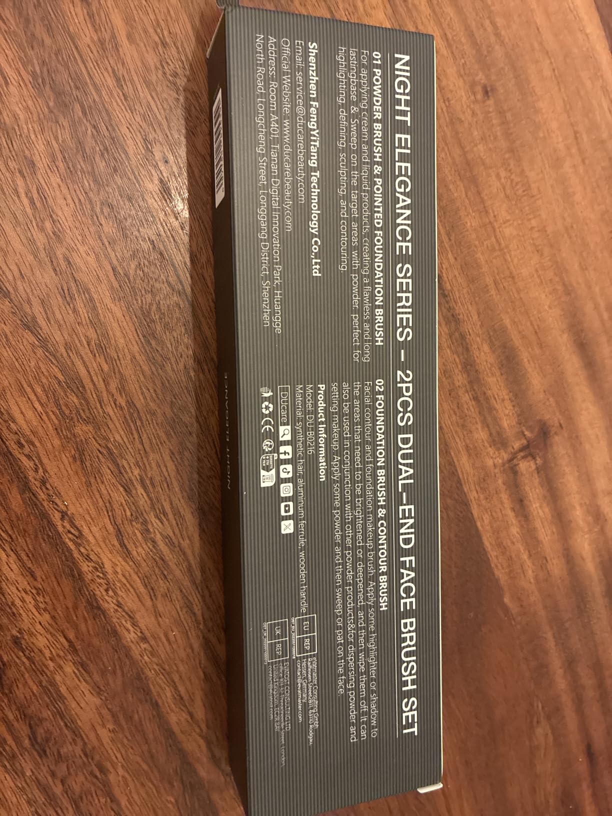 DUcare Pennello Fondotinta Doppia Punta Contouring Bronzo