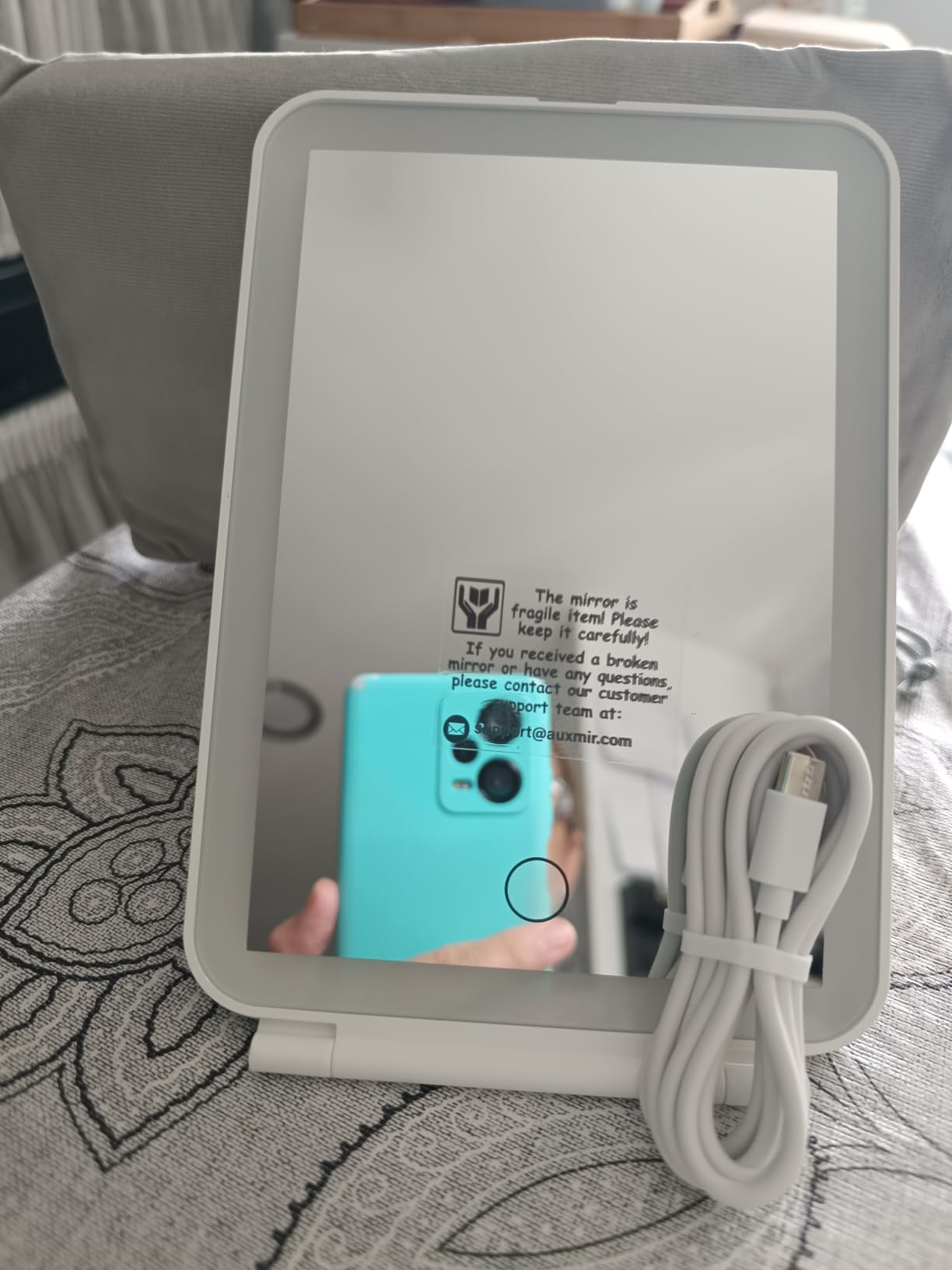 Auxmir Specchio Trucco con Luci 30X ricaricabile 2000mAh