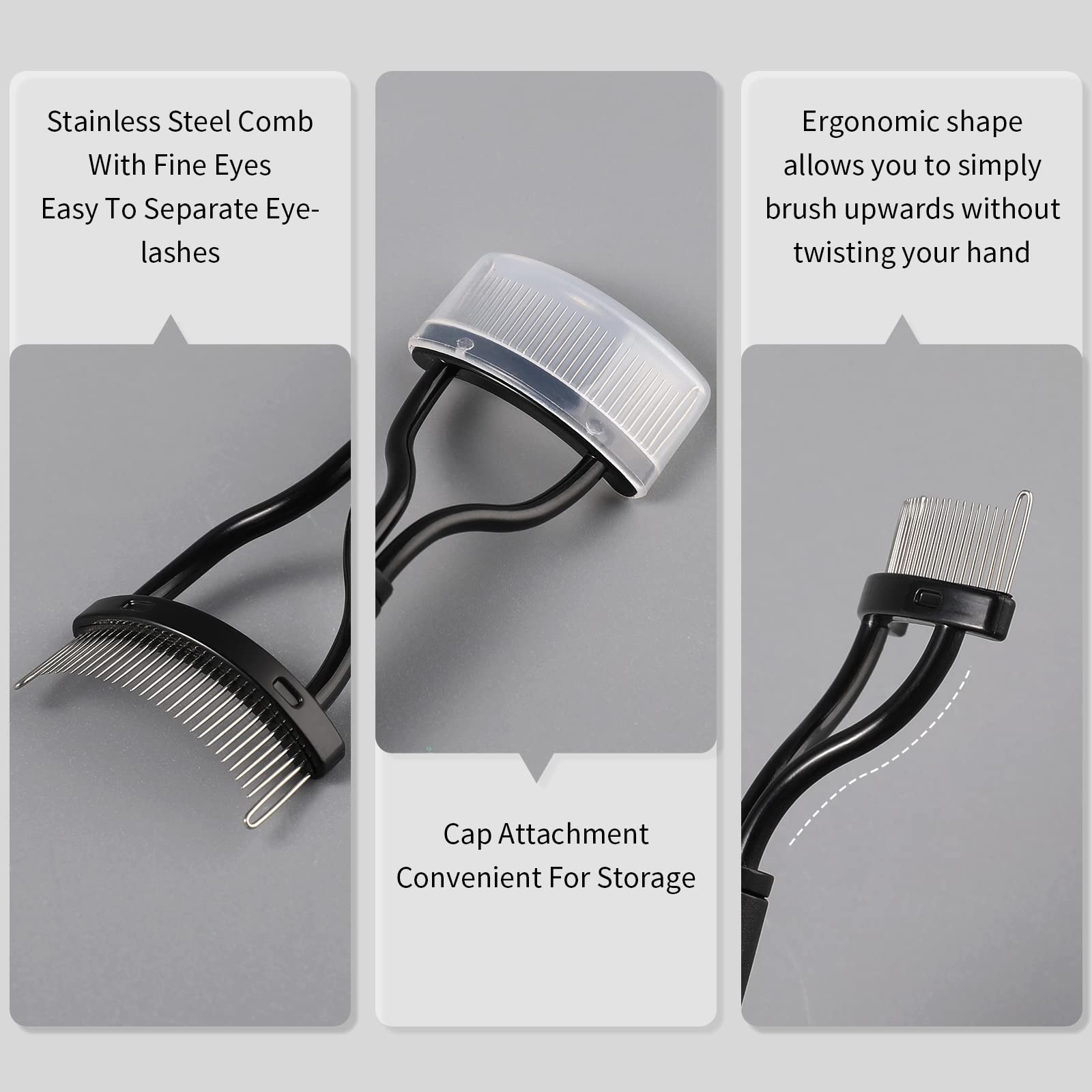 DUcare Pettine Ciglia pieghevole applicatore mascara denti metallo