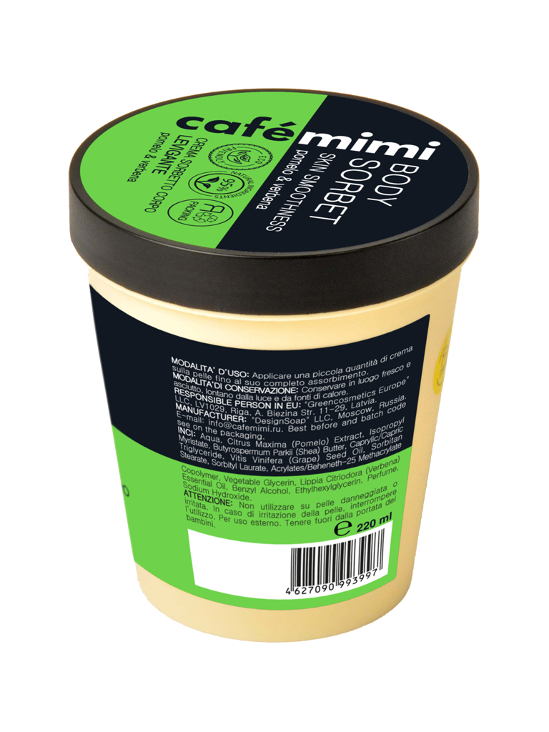 Café Mimi Crema Sorbetto Corpo Levigante 220ml pomelo e karité