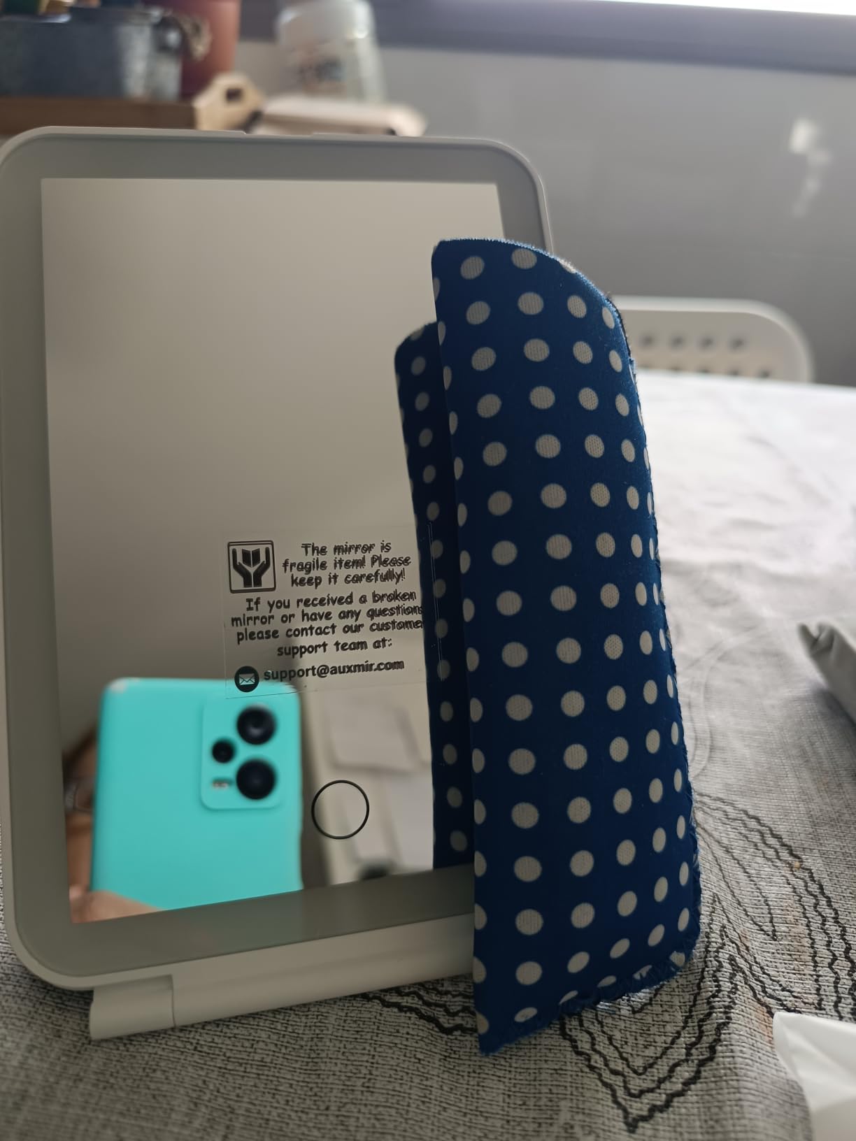 Auxmir Specchio Trucco con Luci 30X ricaricabile 2000mAh