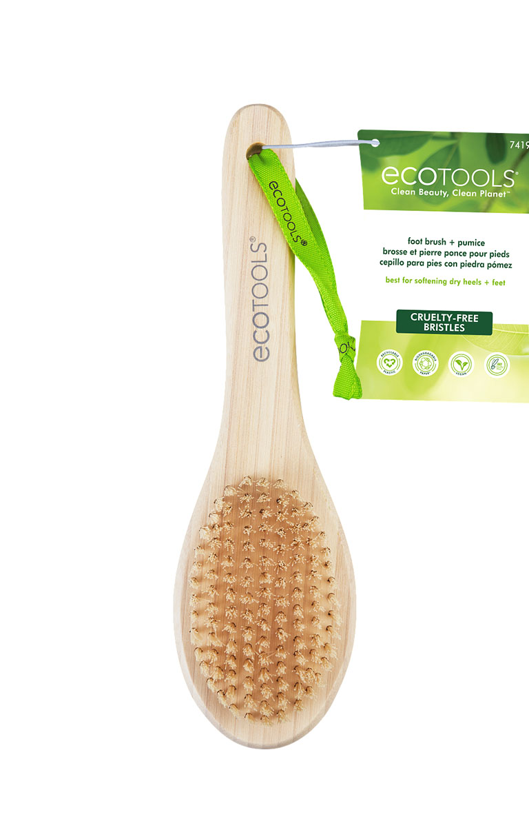 EcoTools 7419 spazzola piedi setole e pietra pomice