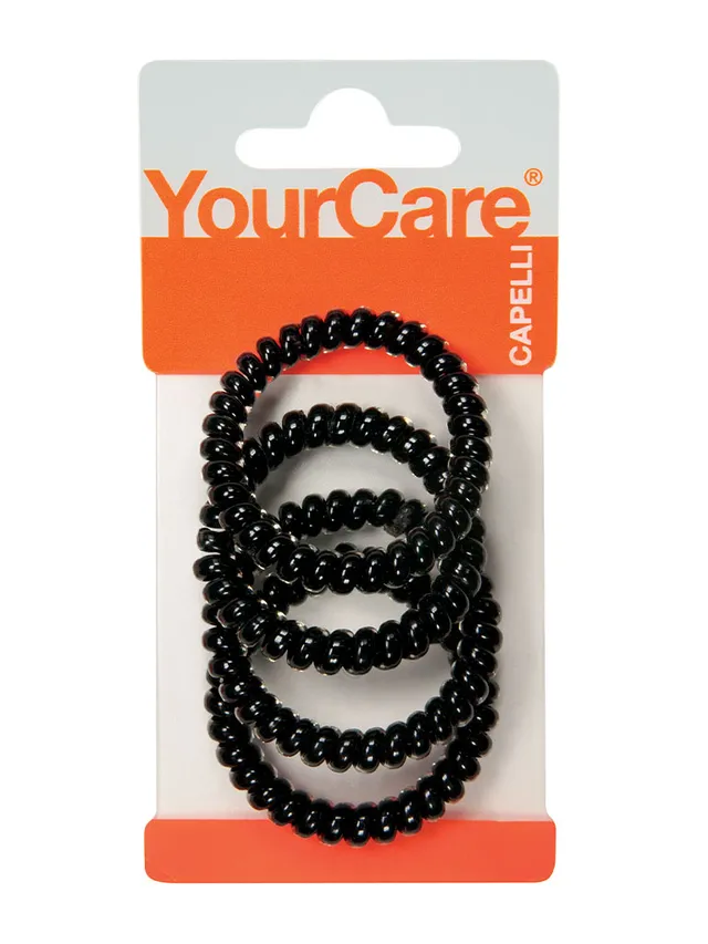 YourCare PH060NERO elastici capelli large 4 pezzi neri