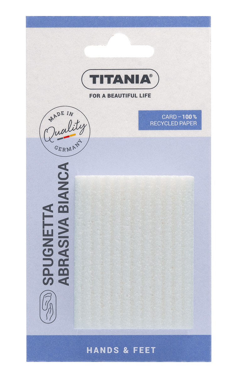 Titania Spugna Abrasiva Bianca Mani e Piedi