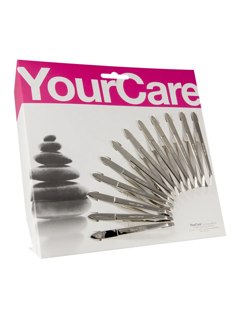 YourCare 1076 MD pinzetta punta obliqua display 12pz