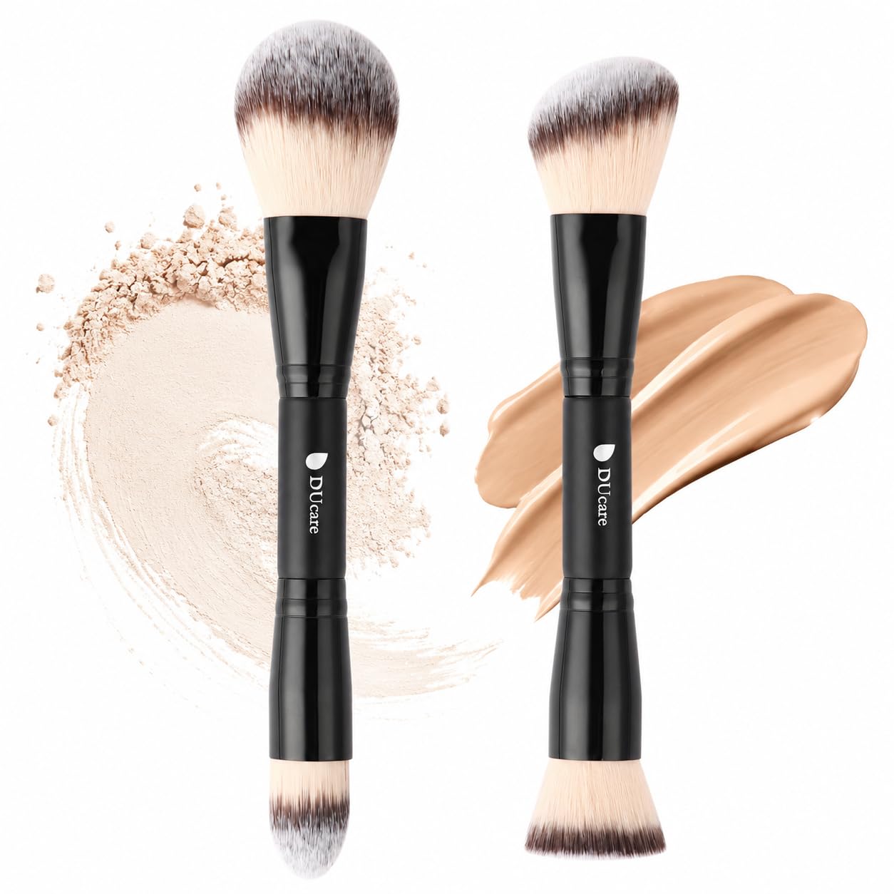 DUcare Pennello Fondotinta Doppia Punta Contouring Bronzo