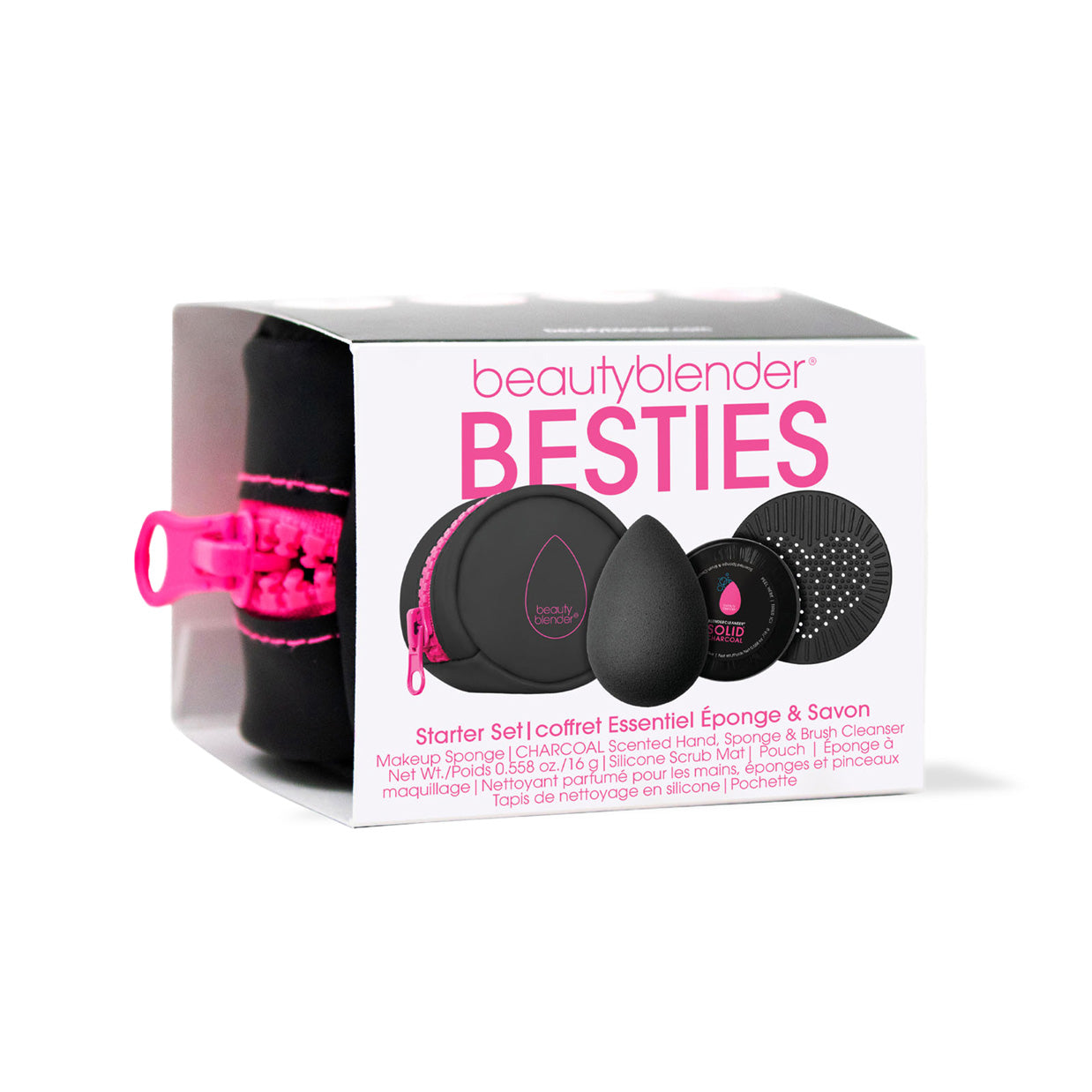 Beautyblender Besties Charcoal Blend Cleanse set 4 pezzi nero