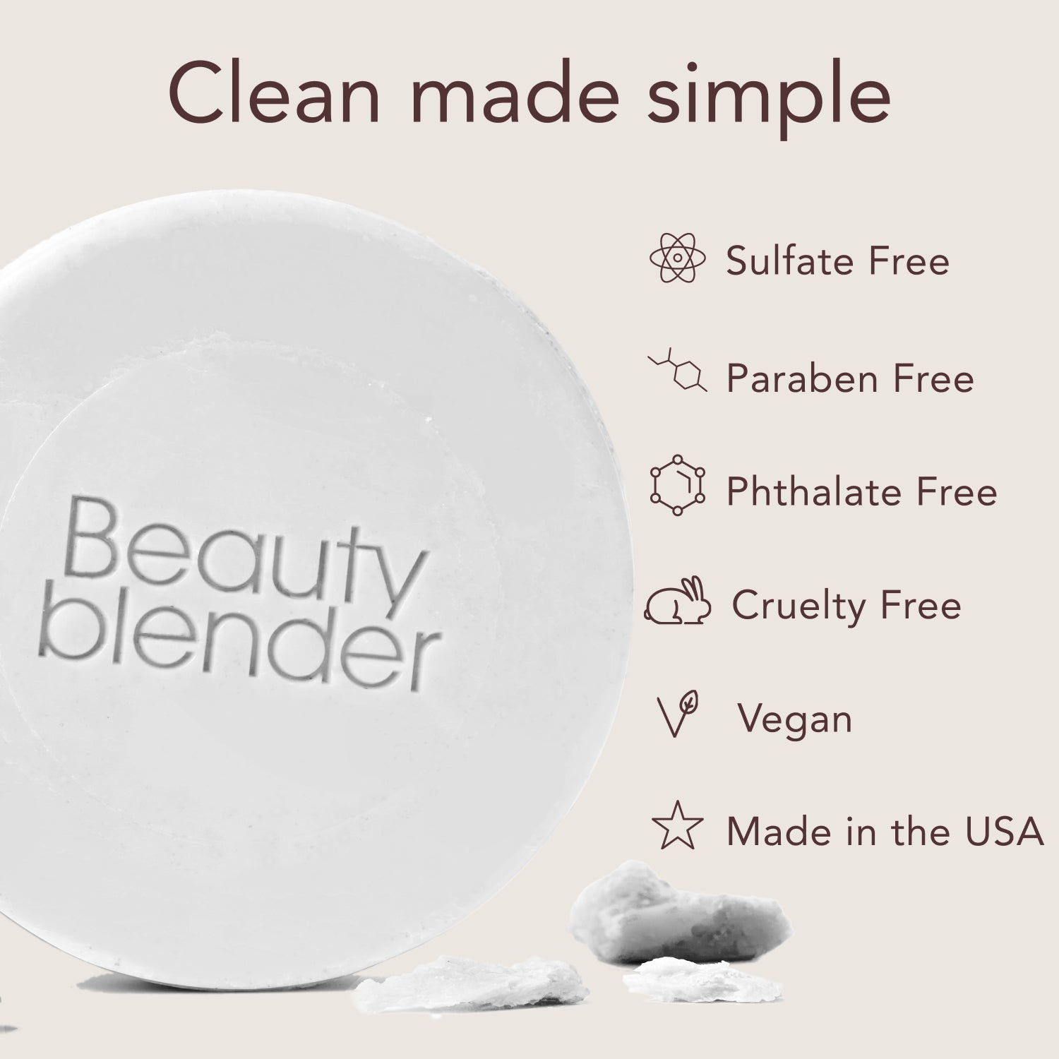 Beautyblender Tool Scrub Sapone spugne e pennelli