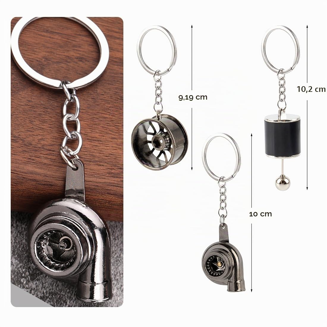 SJBAUTYO Portachiavi Auto Decorativi 3 Pezzi