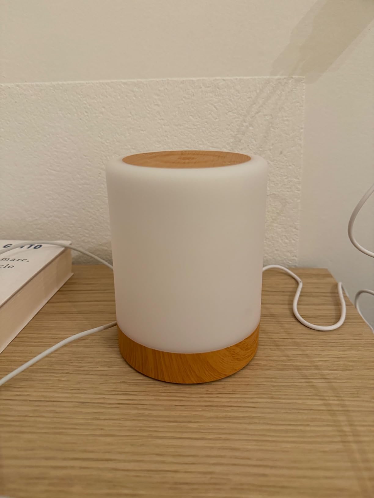 Auxmir Lampada da Comodino LED Touch Marrone 3000mAh