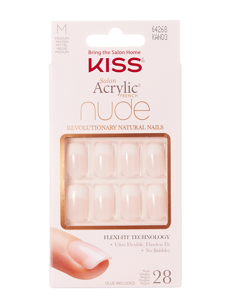 KISS Salon Acrylic Cashmere unghie finte french 28 pz