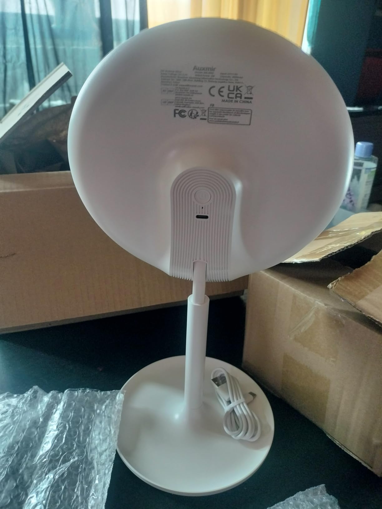 Auxmir Specchio Trucco Specchio da Tavolo 10X LED Ricaricabile