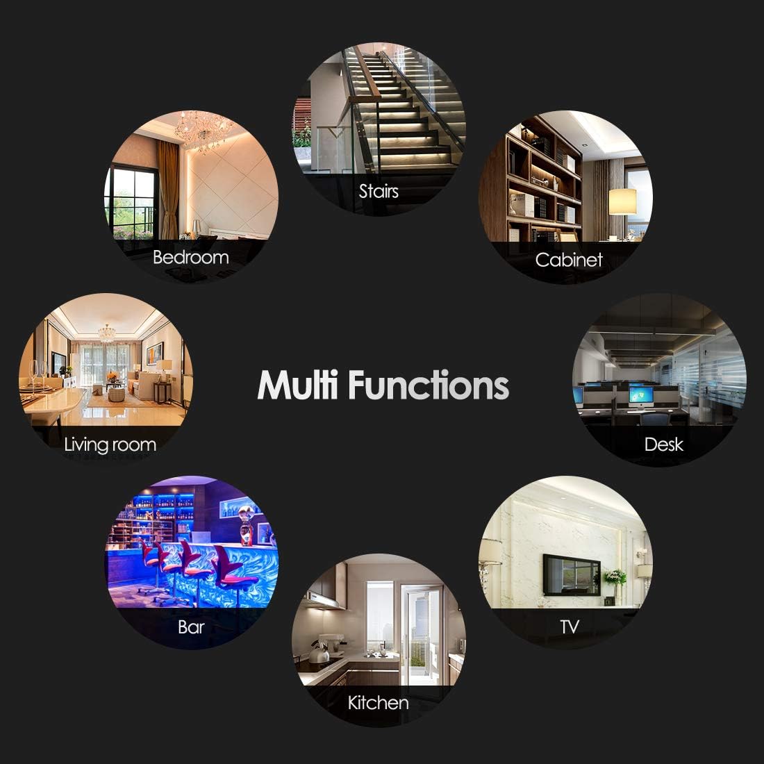 Weily Striscia LED WiFi RGB 15m musicale con app e voce 5050