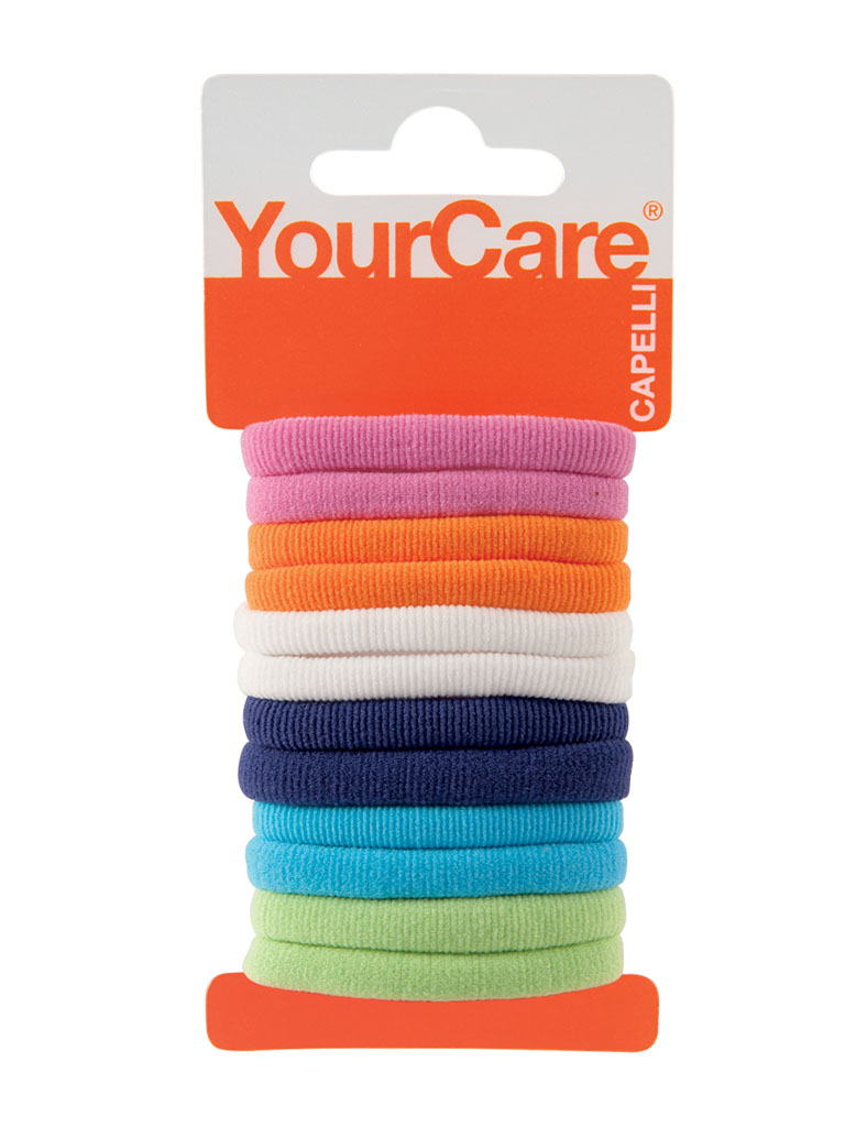 YourCare F0378COL Elastici capelli NoClip Medium 12 pezzi