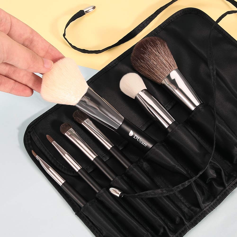 DUcare Set 7 Pennelli Trucco con Borsa Fibra Sintetica