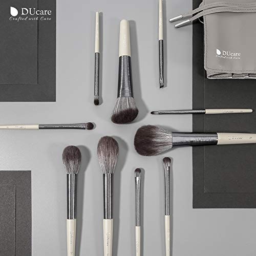 DUcare Set Pennelli Trucco 10 Pezzi Viso e Occhi Sintetici