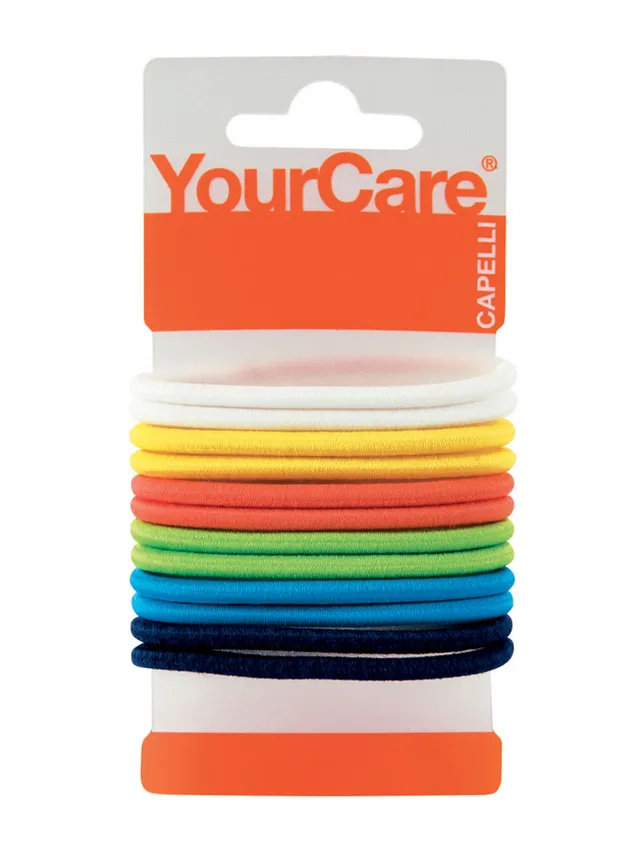 YourCare NoClip XLarge elastici capelli colorati 12 pezzi