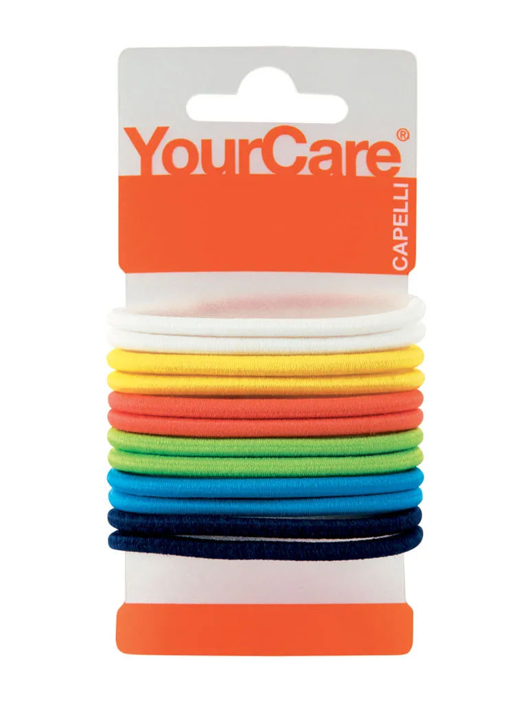 YourCare NoClip XLarge elastici capelli colorati 12 pezzi