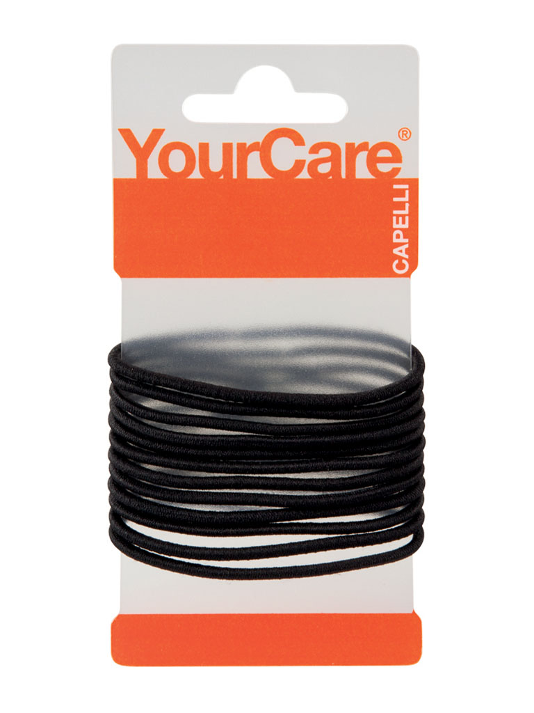YourCare NoClip Medium elastici capelli neri 12 pezzi